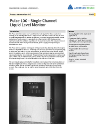 Thumbnail of document Data Sheet - GG Pulse 100 Single Channel Level Monitor